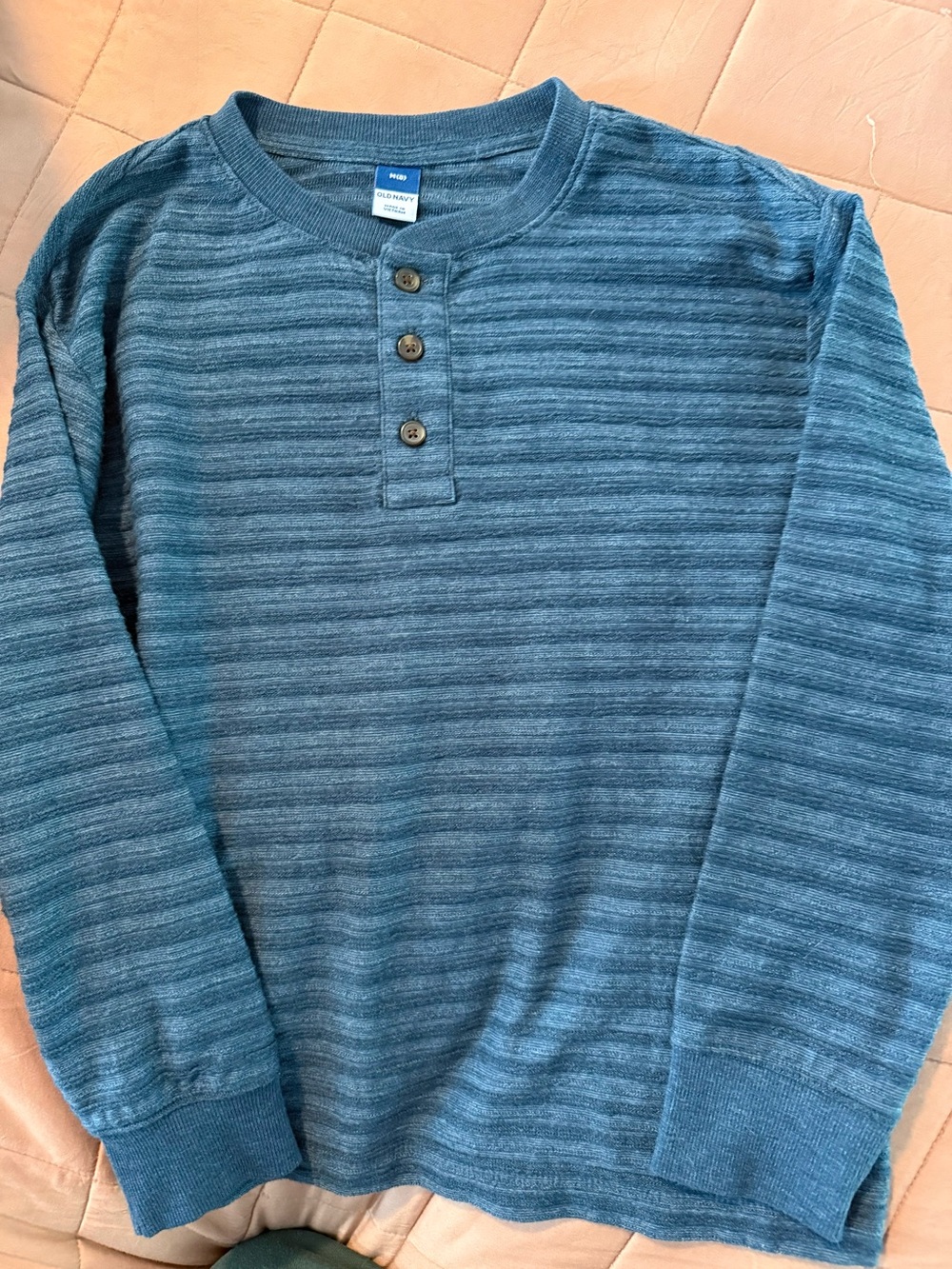 Old Navy Boys Blue Henley Sweater size medium